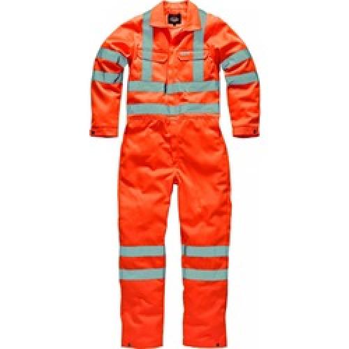 BOILERSUIT ZIP LARGE 44"       ORANGE HI VIS POLYCOTTON RSC