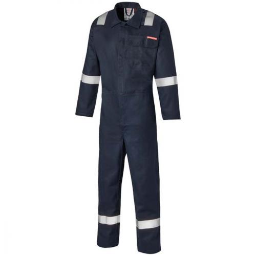 COVERALL RETARDANT WITH TAPE   STUD NAVY MEDIUM REG FR24/7TPA