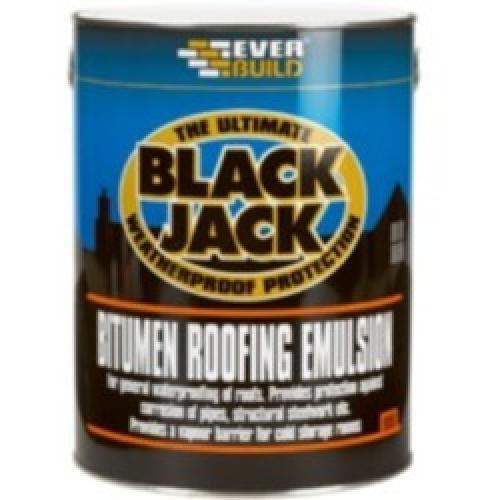 BITUMEN ROOF EMULSION BLACK    JACK 5 LITRE 906 EVERBUILD
