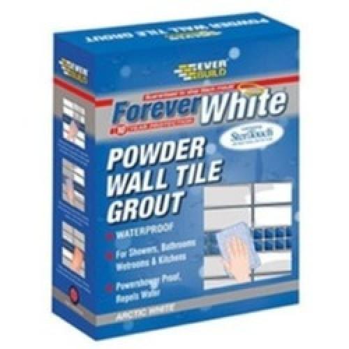 TILE GROUT FOR WALLS FOREVER   WHITE 1.2 KG EVERBUILD