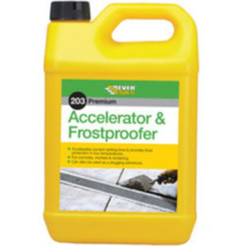 FROSTPROOFER & ACCELERATOR FOR MORTAR 5 LITRE 203 EVERBUILD