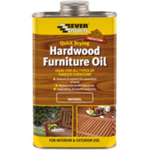 FURNITURE OIL FOR HARDWOOD     NATURAL 1 LITRE EVERBUILD