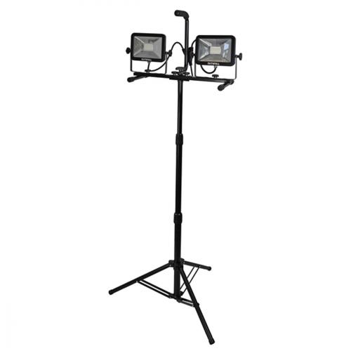 TWIN FLOODLIGHT & TELESCOPIC   STAND 40W 3600 LUMENS 240V