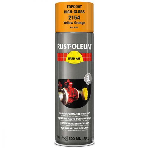 SPRAY PAINT TOPCOAT HARD HAT   SIGNAL ORANGE 2154 RUSTOLEUM