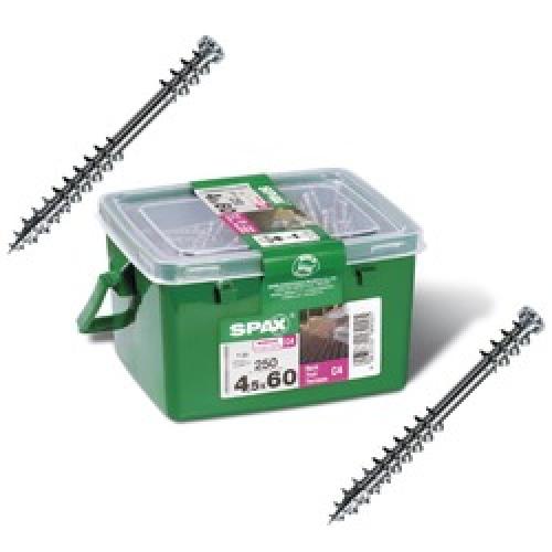 DECKING SCREW ANTI CORR COATED 4.5 X 60 (TUB 250) SPAX