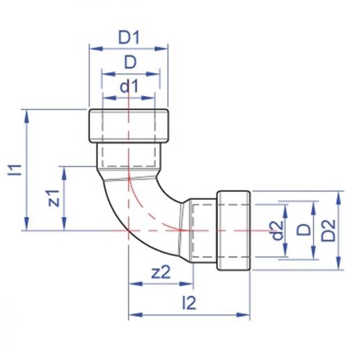TECTITE SPRINT COPPER TT12     22MM PUSH-FIT 90 ELBOW