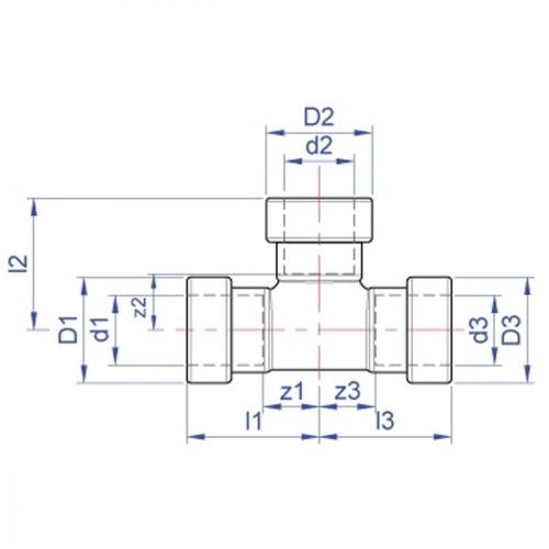 TECTITE SPRINT COPPER TT24     22MM PUSH-FIT EQUAL TEE