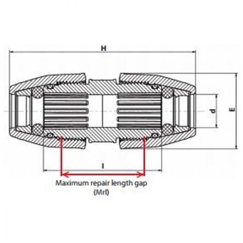 UNIVERSAL MULTI PIPE SLIP      COUPLING 31-35MM 17610 PLASSON