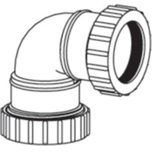 WASTE ELBOW 90DEG COMPRESSION  32MM WHITE W402W BRETT