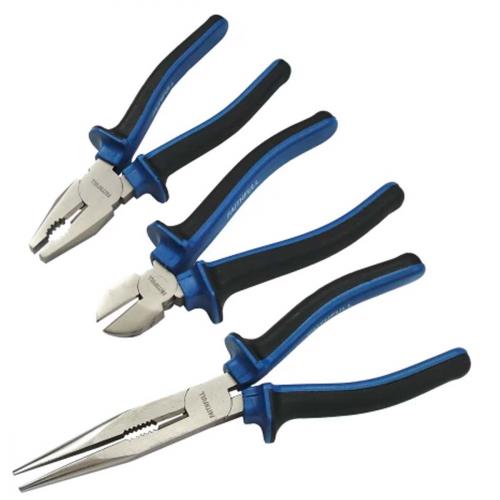 PLIER SET 3 PIECE LONG NOSE    DIAGONAL & COMBINATION