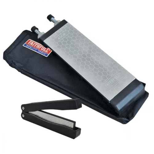 SHARPENING STONE 400 & 1000 G  DIAMOND DOUBLE SIDED FAITHFULL