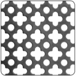 STEEL CLOVER PERFORATED PANEL  250 X 500MM 1MM 2015-3470