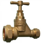 STOPCOCK BRASS 20MM MDPE X     15MM