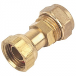 STRAIGHT SWIVEL TAP CONNECTOR  22MM X 3/4" COMPRESSION