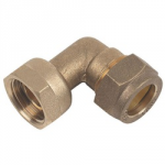 BENT SWIVEL TAP CONNECTOR      15MM X 1/2" COMPRESSION
