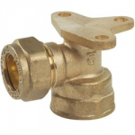 BACK PLATE ELBOW 22MM X 3/4"   COMPRESSION