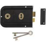 RIM LOCK BLACK JAPANNED FINISH 1445-BJ UNION