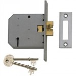 SLIDING DOOR MORTICE DEADLOCK 3 LEVER CHROME 3" 2477 UNION