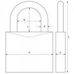 PADLOCK COMBINATION 190CS/60   CLOSE SHACKLE ABUS
