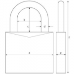 PADLOCK ROCK HARDENED STEEL    CLOSED SHACKLE 83CS/55C ABUS