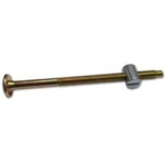FURNITURE BOLT & NUT M6 X 100 BZP PACK OF 2