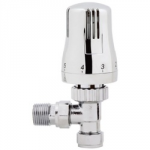 THERMOSTATIC RADIATOR VALVE ANGLE CHROME 8/10/15MM 1/2 PRO