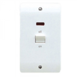 FLUSH 45 AMP DOUBLE POLE SWITCH PILOT LAMP K5215