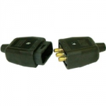RUBBER CONNECTOR 3 PIN BLACK   NC103B