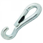 SPRING HOOK TO CRUE 7MM X 75MM BZP