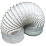 ROUND FLEXIBLE DUCTING 150MM   X 1 METRE WHITE PVC
