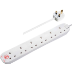 EXTENSION LEAD SURGE PROTECTED 6 WAY 2M 13A 240V