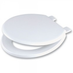 TOILET SEAT WHITE PLASTIC HINGES CELMAC EMERALD