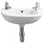 WASH BASIN WHITE 14 X 10 2TH WALL HUNG LECICO ATLAS