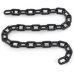 PLASTIC CHAIN BLACK 6 x 47MM (METRE)
