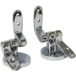 UNIVERSAL TOILET SEAT HINGE    SET PILLAR TYPE CHROME PA55P