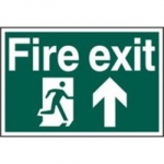SIGN FIRE EXIT ARROW UP 200 X 300MM