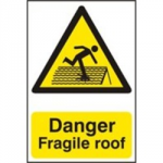SIGN DANGER FRAGILE ROOF 200 X 300MM