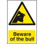 SIGN BEWARE OF THE BULL 200 X 300MM