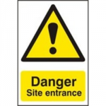 SIGN DANGER SITE ENTRANCE 600 X 400MM