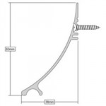 RAIN DEFLECTOR ALUMINIUM S.R.D 63 X 838MM (2'9")
