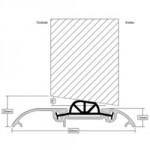 DRAUGHT EXCLUDER COMPRESSION   CDX GOLD 914MM (3'0")