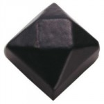 DOOR STUD BLACK 23mm SQUARE    LF55103