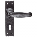 MORTICE LOCK FURNITURE SET SLIM V ANTIQUE BLACK LF5507