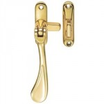 CASEMENT FASTENER BRASS M73    REVERSIBLE C/W HOOK & MORTICE