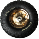 PNEUMATIC SACK TRUCK WHEEL 10" 16MM BORE 50MM THROUGH CENTRE