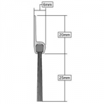 DOOR SEAL BRUSH BOTTOM         BROWN PLASTIC 838MM (2'9")