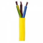 ELECTRIC CABLE 110V YELLOW     1.5MM ROUND 100M ROLL PER MTR