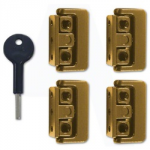 WINDOW LOCK BRASS 8K101 4 PACK C/W 1 KEY YALE