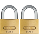 PADLOCK BRASS 65/50 TWIN PACK  65/50TWINSC ABUS