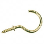 SHOULDERED ELECTRO BRASS CUP   HOOK 25MM HE27L